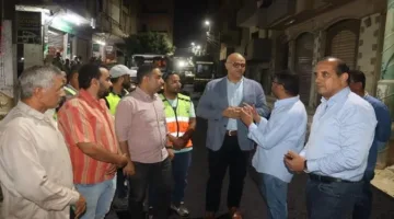 محافظ القليوبية يتابع مشروع رصف شارع مجدي زيدان في مدينة بنها