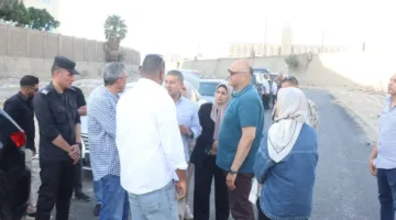 محافظ القليوبية يزور شارع أحمد حلمي الجاري رصفه المؤدي إلى مستشفى الناس