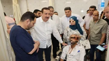 محافظ المنوفية يراقب صحة مصابي الحادث الإقليمي في مستشفى الباجور