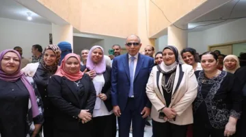 محافظ المنيا يزور قافلة طبية متكاملة في مركز خدمات المرأة والطفل