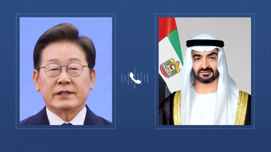 محمد بن زايد يستعرض سبل تعزيز التعاون مع الرئيس الكوري