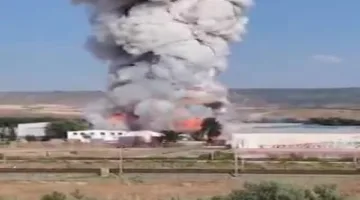 مدريد: سحب كثيفة من الدخان السام بعد انفجار في مصنع للبطاريات والسلطات تدعو السكان للبقاء في منازلهم.