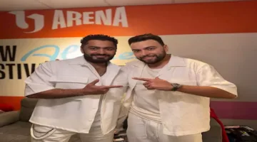 مدين مع تامر حسني في كواليس حفل “العلمين” بعد نجاح “حفلة تخرج من حياتي”