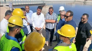 مسؤولو وزارة الإسكان يزورون محطات معالجة مياه الصرف والطرق في مدينة بني سويف الجديدة