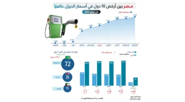 مصر ضمن أقل 10 دول عالميًا في أسعار الديزل