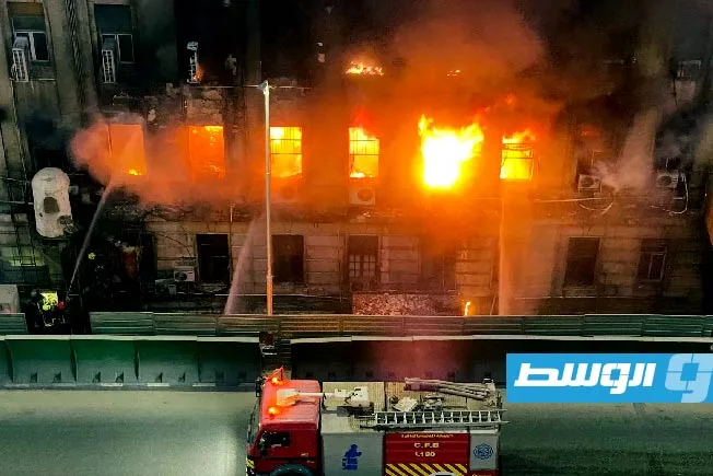 مصرع 4 أشخاص في حريق بمركز اتصالات «رمسيس» بالقاهرة