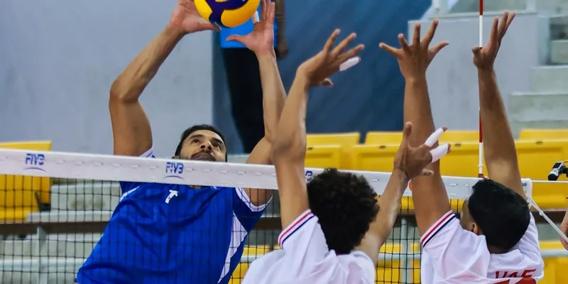 منتخبنا الوطني يودع نصف النهائي في بطولة غرب آسيا للكرة الطائرة بخسارته أمام قطر منتخبنا الوطني يودع نصف النهائي في بطولة غرب آسيا للكرة الطائرة بخسارته أمام قطر
