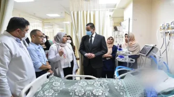 نائب وزير الصحة يزور مصابي حادث الدائري الإقليمي في المنوفية للاطلاع على حالتهم الصحية