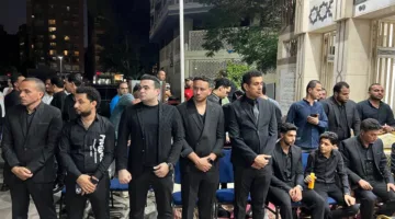 نجوم الفعاليات يحضرون عزاء الراحل أحمد عامر في مسجد الحامدية الشاذلية (صور)