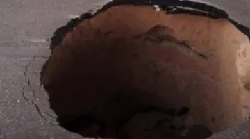 نظام الصرف الصحي في القاهرة الكبرى: انخفاض أرضي تحت جسر التجنيد بجسر السويس