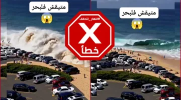 هذا الفيديو يظهر تسونامي يضرب شاطئاً تم إنشاؤه بواسطة الذكاء الاصطناعي – تحقق من الحقائق#