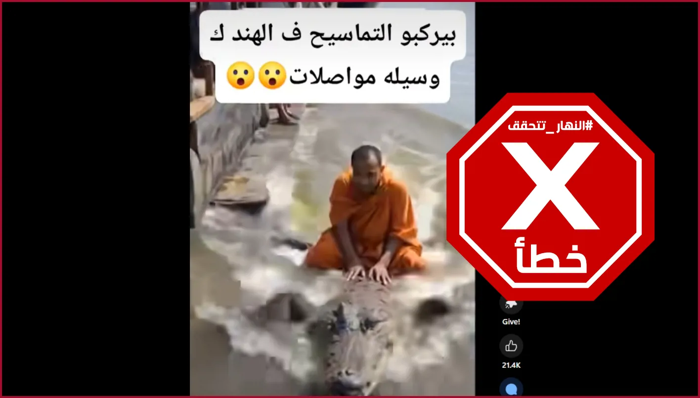 هل يستخدمون التماسيح كوسيلة للنقل في الهند؟ النهار تتحقق من الحقائق