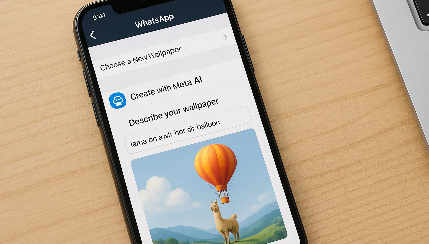 واتساب يقدم خاصية تصميم خلفيات للدردشات باستخدام الذكاء الاصطناعي لمستخدمي iOS