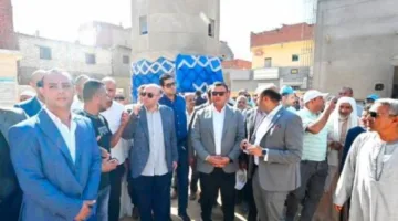 وزير الإسكان ومحافظ بني سويف يزوران محطة مياه الشرب في الفقاعي بمركز ببا