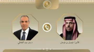 وزير الخارجية ونظيره السعودي يتناولان سبل تنفيذ الخطة العربية لإعادة إعمار غزة.