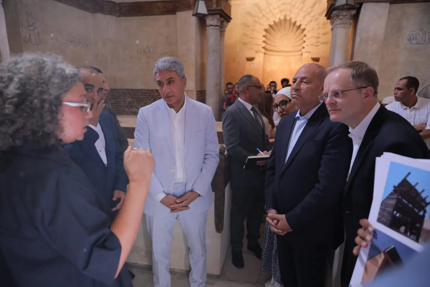 وزير السياحة ي inaugurates the domes of “Yahya Al-Shabi” and “Safi Al-Din Jawhar” following the completion of the restoration project. وزير السياحة ي inaugurates the domes of “Yahya Al-Shabi” and “Safi Al-Din Jawhar” following the completion of the restoration project.