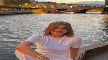 17 صورة لمنة فضالي خلال إجازتها الصيفية بجوار نهر السين في فرنسا