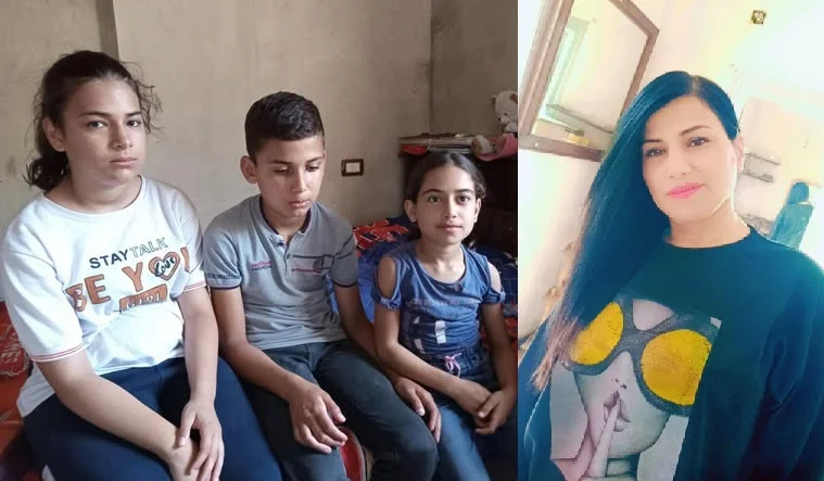 المخطوفة مي سلوم وهي أم لثلاثة أطفال.