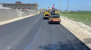 انطلاق مشروع رصف طريق قرية كفر سليمان في دمياط