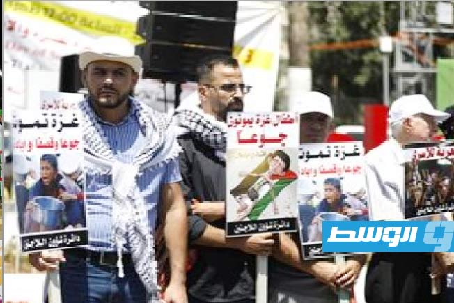 وقفات حاشدة بالضفة الغربية في «اليوم الوطني والعالمي لنصرة غزة». 3 أغسطس 2025. (وفا)