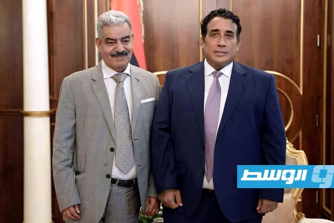 المنفي يعبّر لمبعوث الرئيس الفلسطيني عن استنكاره لعمليات الإبادة والتجويع في غزة