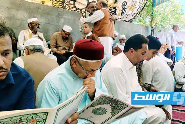أبناء الطريقة السنوسية يحيون ذكرى المؤسس الأكبر السيد محمد بن علي السنوسي الـ171 في الزاوية البيضاء. (فيسبوك)