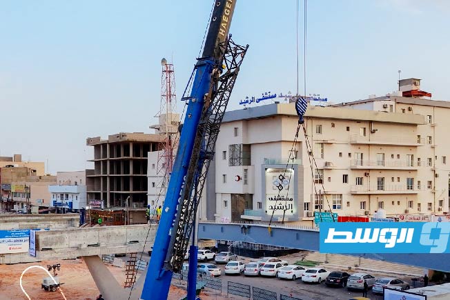 المعدات تواصل العمل بمشروع جسر تقاطع صلاح الدين، الإثنين 4 أغسطس 2025. (حكومتنا)