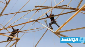 تنفيذ الأسس الخرسانية لمشروع نقل الطاقة غرب طرابلس – التبة