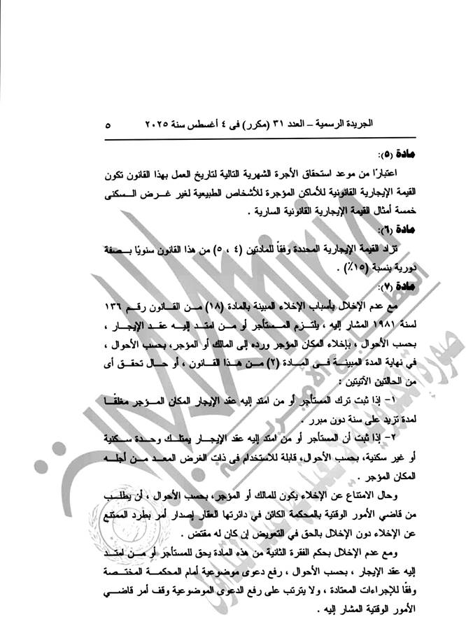 بعد التصديق عليه.. نص قرار قانون الإيجار القديم
