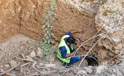 جانب من زيارة فريق المسح والتقييم بمراقبة آثار بنغازي إلى موقع «قصر الجحيش»، الإثنين 4 أغسطس 2025 (صفحة المراقبة على فيسبوك)