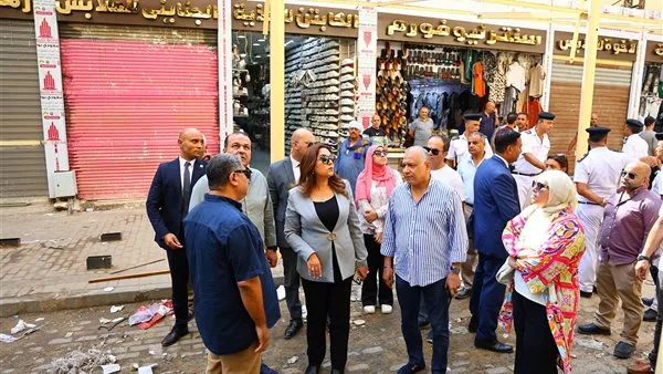 وزيرة التنمية المحلية تتابع مشاريع تحسين سوق العتبة بتكلفة 38 مليون جنيه
