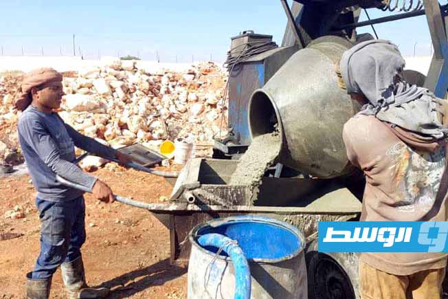 الأعمال المدنية بمحطة حقن كهرباء لملودة بالجبل الأخضر. (الشركة العامة للكهرباء)