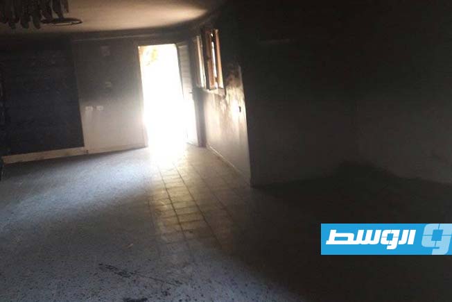 حريق في منزل بزليتن، 7 أغسطس 2025. (هيئة السلامة الوطنية قسم زليتن)