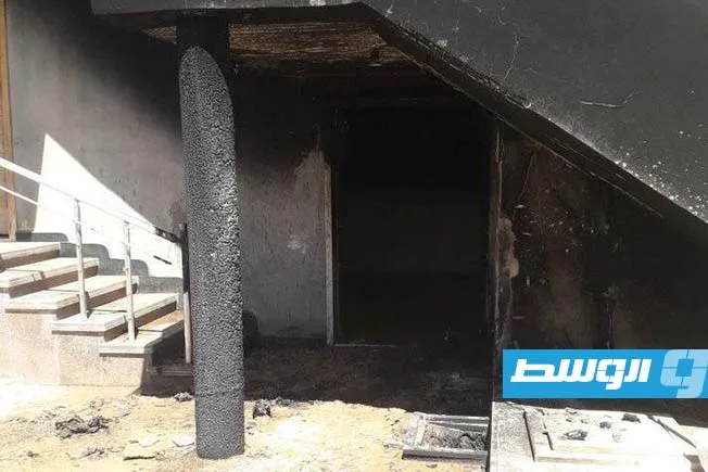 إطفاء حريق في منزل بمدينة زليتن