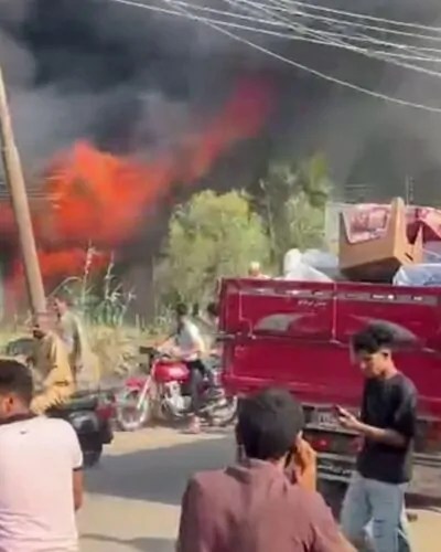 حريق مصنع ملابس