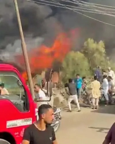 حريق مصنع ملابس