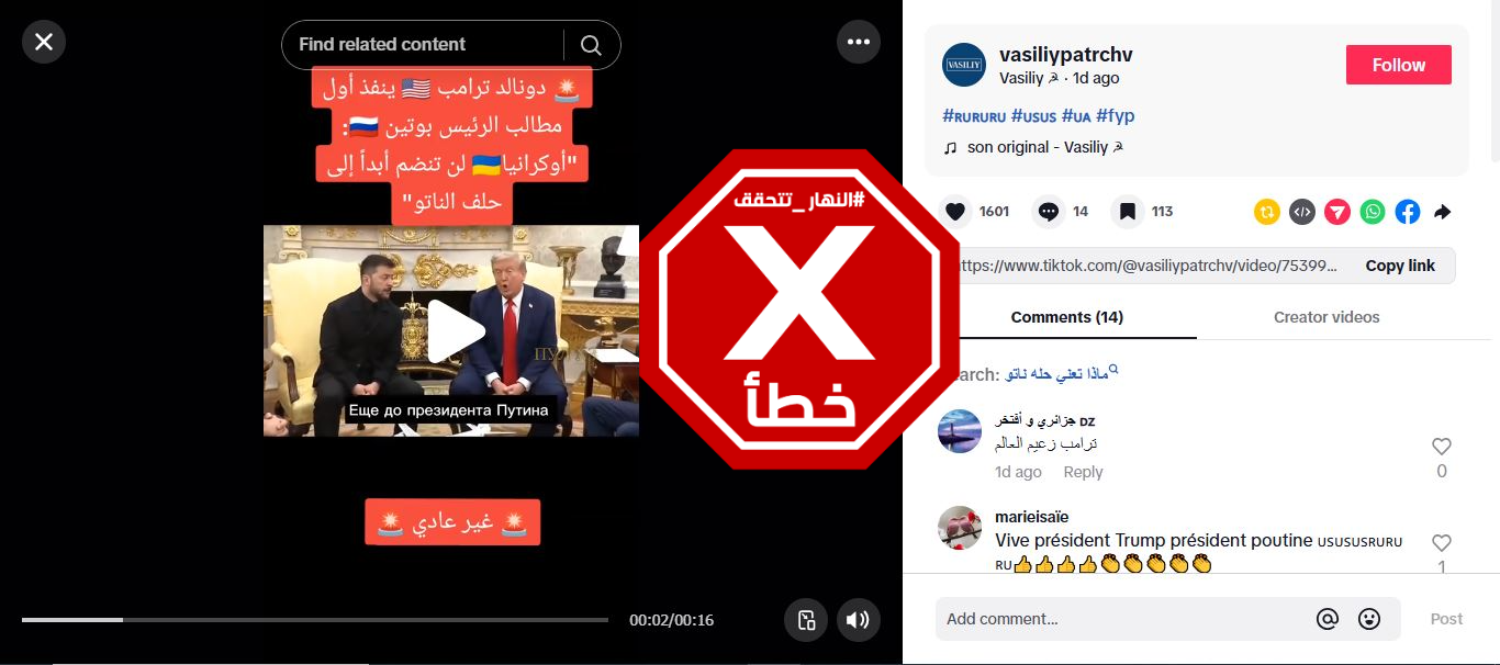 لقطة من الفيديو المتناقل بالمزاعم الخاطئة (تيك توك)