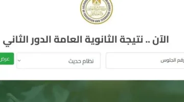 نتائج الدور الثاني للثانوية العامة 2025: كيفية الاستعلام باستخدام الاسم ورقم الجلوس