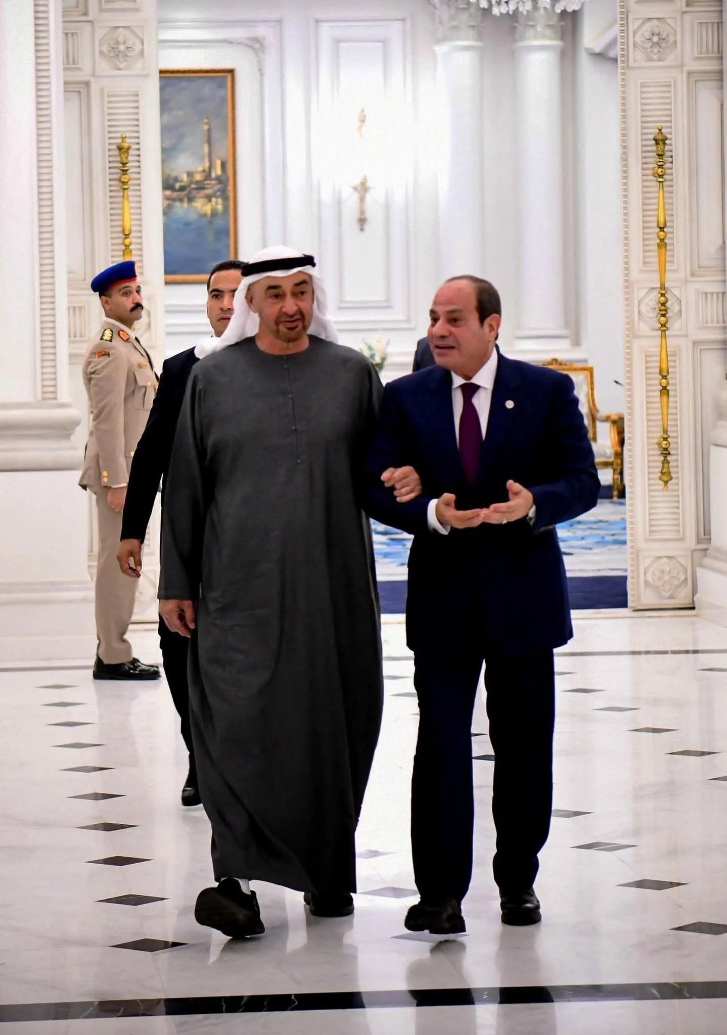 لقاء السيسي برئيس دولة الإمارات
