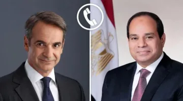 الرئيس السيسي يتلقى مكالمة من رئيس وزراء اليونان لمناقشة التعاون الثنائي والتطورات الإقليمية.
