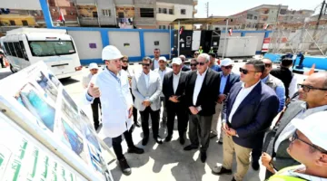 وزير الإسكان ومحافظ الغربية يزوران محطة مياه سندبسط الإرتوازية