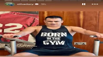 3 صور لعصام الحضري في صالة الألعاب الرياضية