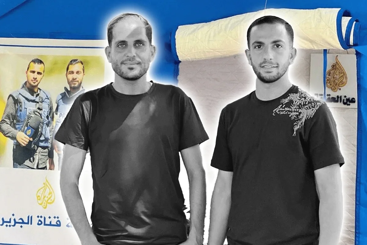 استشهاد صحفيي الجزيرة أنس الشريف ومحمد قريقع في غزة استشهاد صحفيي الجزيرة أنس الشريف ومحمد قريقع في غزة