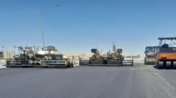 العمل ينتهي من تعبيد طريق النقب
