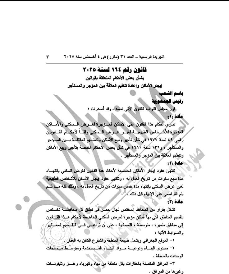 بعد التصديق عليه.. نص قرار قانون الإيجار القديم