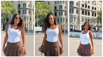 آية سليم تجذب الانتباه في شوارع برشلونة