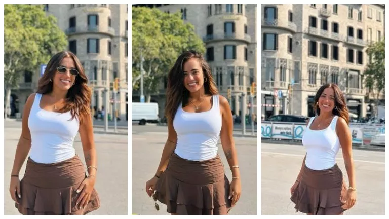 آية سليم تجذب الانتباه في شوارع برشلونة آية سليم تجذب الانتباه في شوارع برشلونة