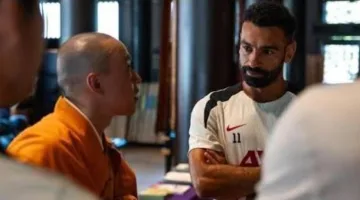 أول رد فعل لمحمد صلاح على زيارته لمعبد في اليابان