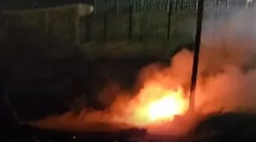 إخماد حريق بالقرب من سور محطة مترو عين حلوان