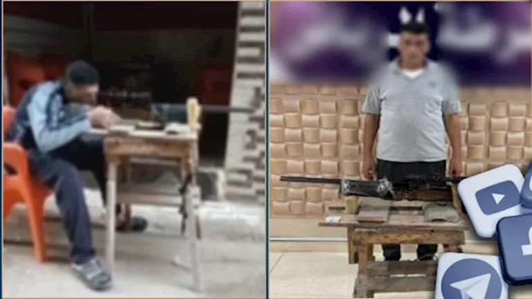 إلقاء القبض على شخص يحمل بندقية صيد مزودة بتلسكوب في كفر الشيخ